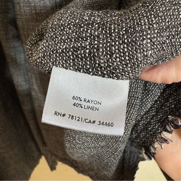 Eileen Fisher Linen Blend Open Blazer - Picture 5 of 5